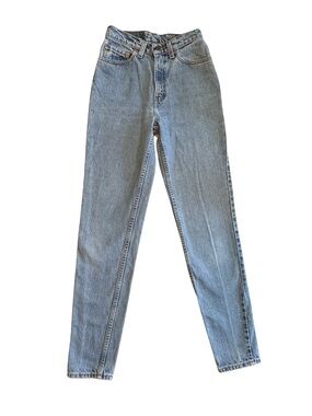 Vintage Levi’s 512 Jeans 5 JR L High Rise Slim Tapered Leg Light Wash USA 90s